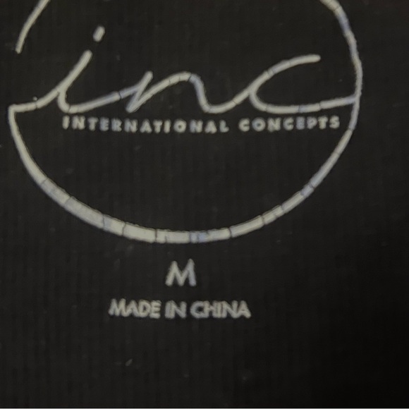 INC International Concepts Black Tank with Silver Embellished Heart - Picture 6 of 7